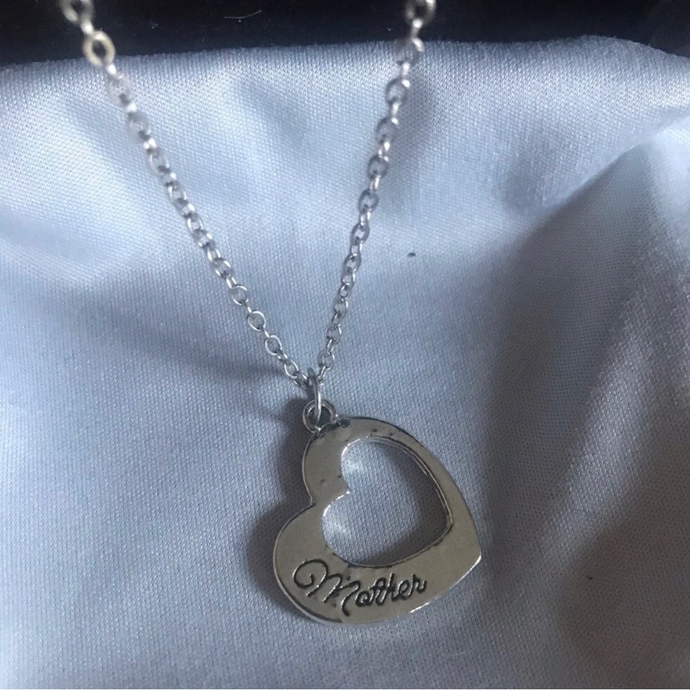 Silver Heart 'Mother' Pendant Necklace